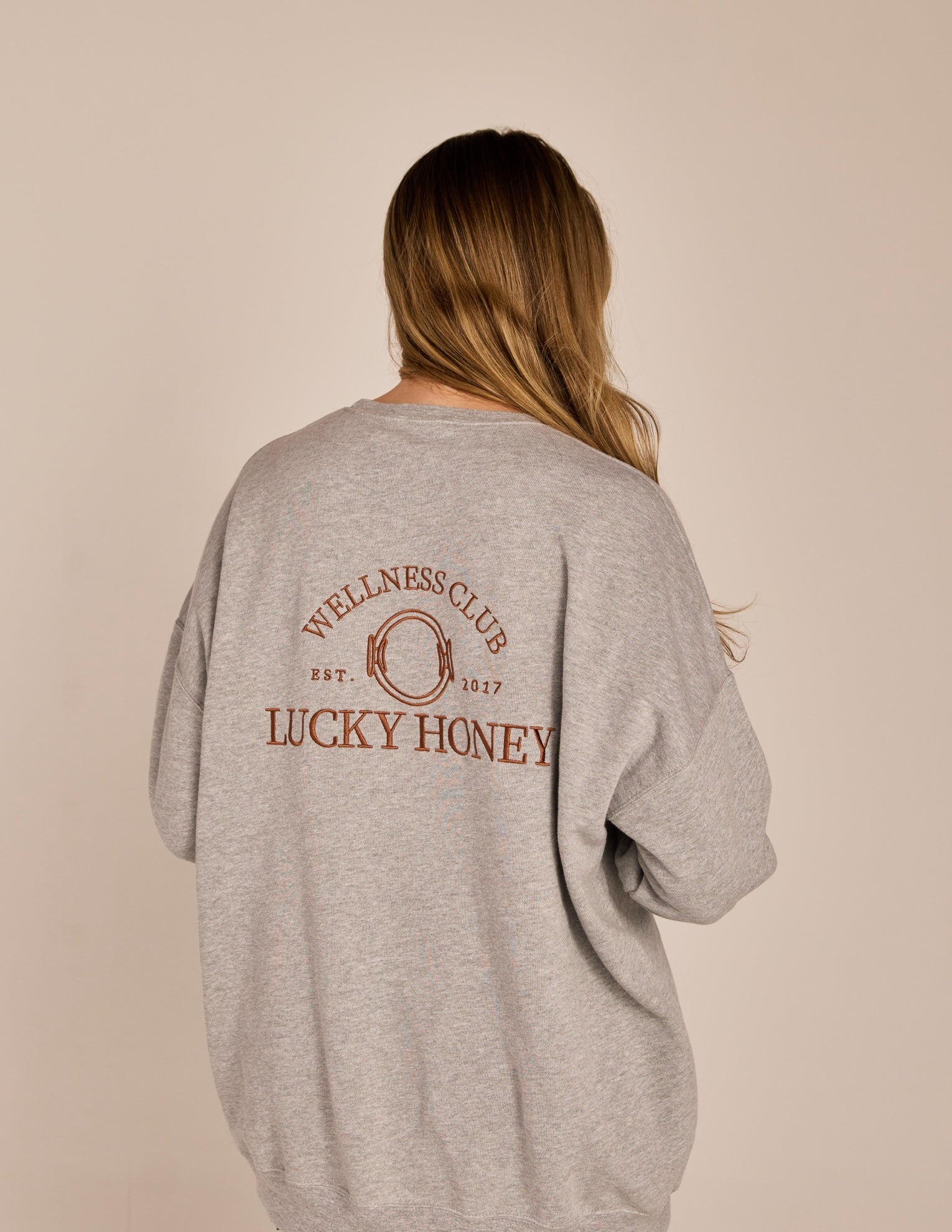 The Lucky Honey Wellness Club Sweatshirt Athletic Heather and Toffee