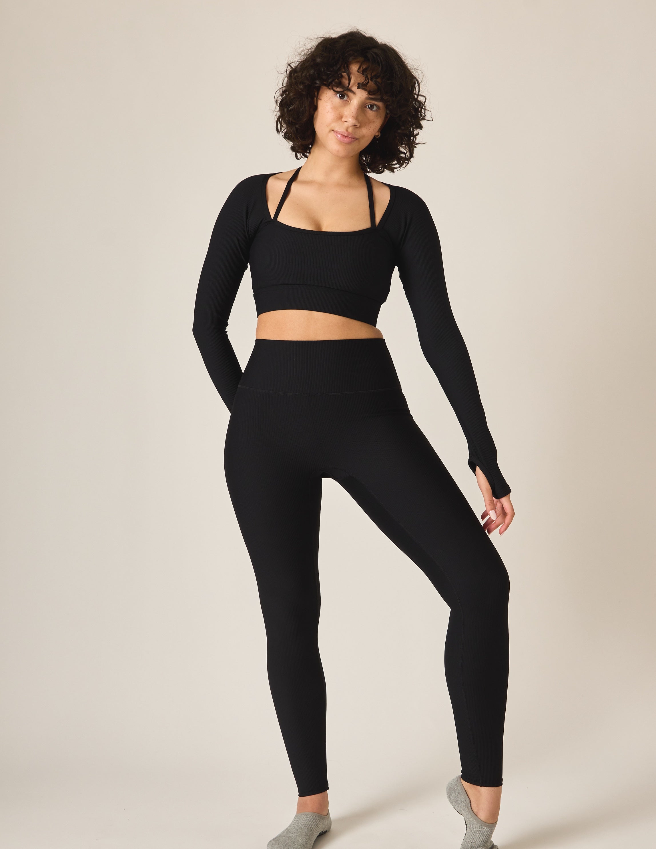 Gerippte Bewegungsleggings