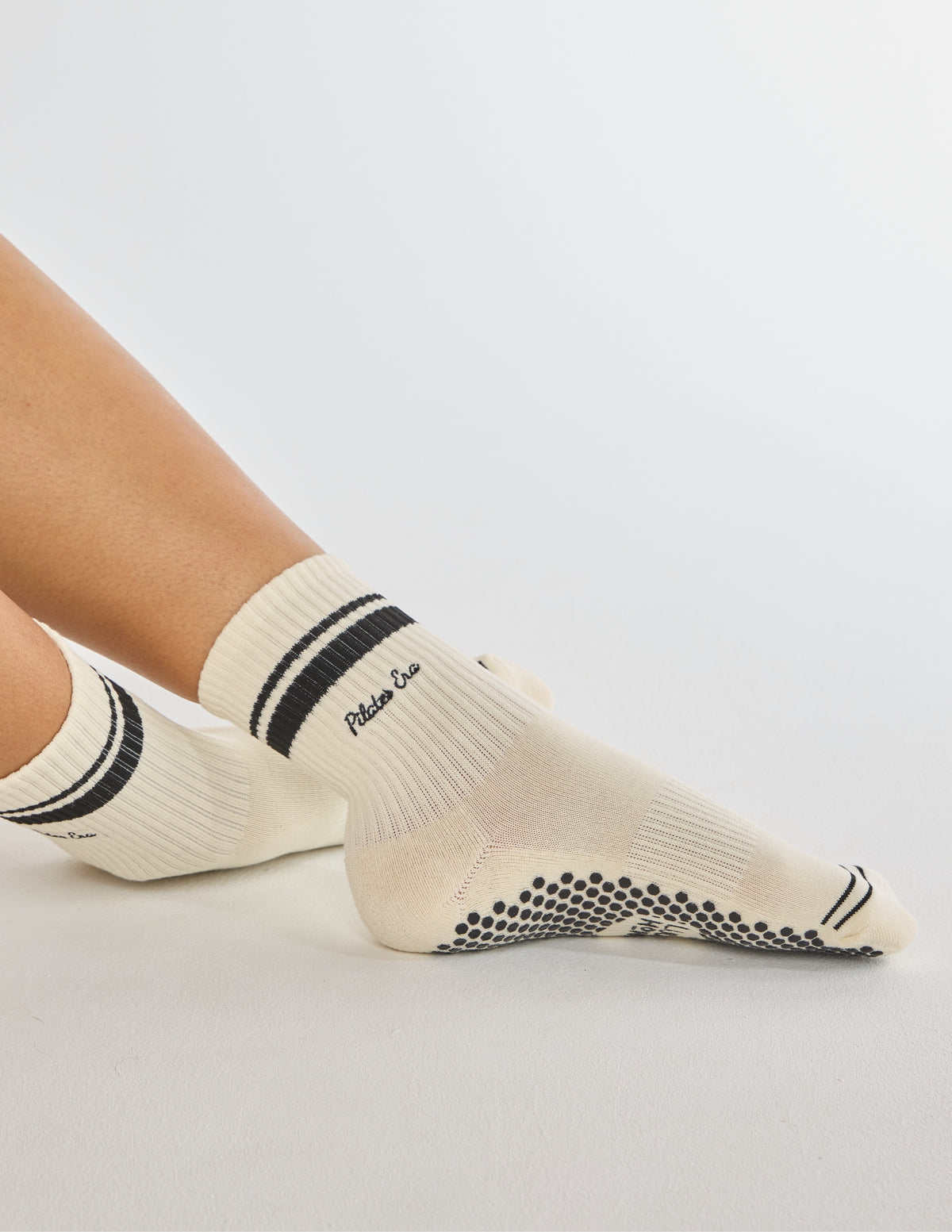 Lot De 5 Paires Chaussettes Pilates Femme - Antidérapantes, Semelle Silicone - Taille 36-39, Coton/polyester