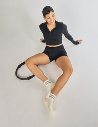 The Boyfriend Sock Off-White and Grey