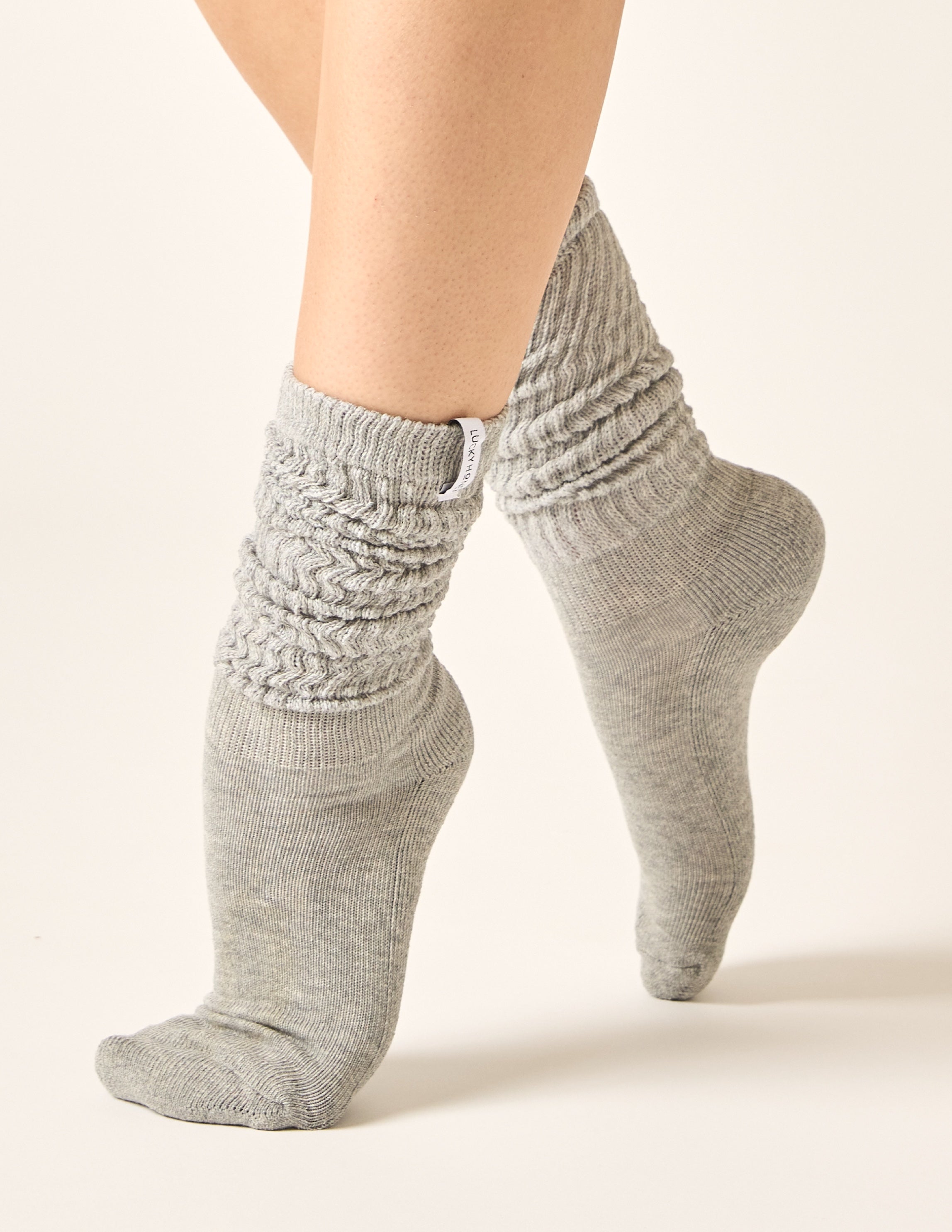 The Lightweight Scrunchie Sock Grey