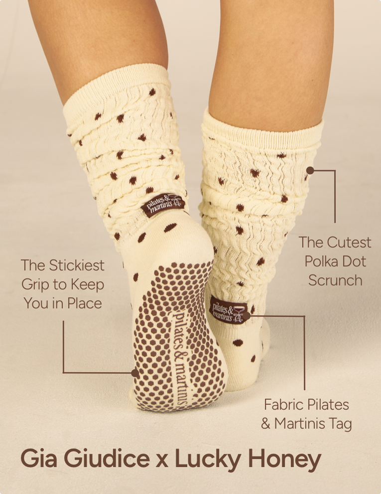 The Pilates & Martinis Chunky Scrunch Grip Sock