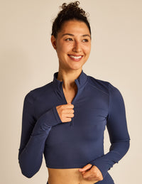 Luxe Compression 3/4 Zip Crop