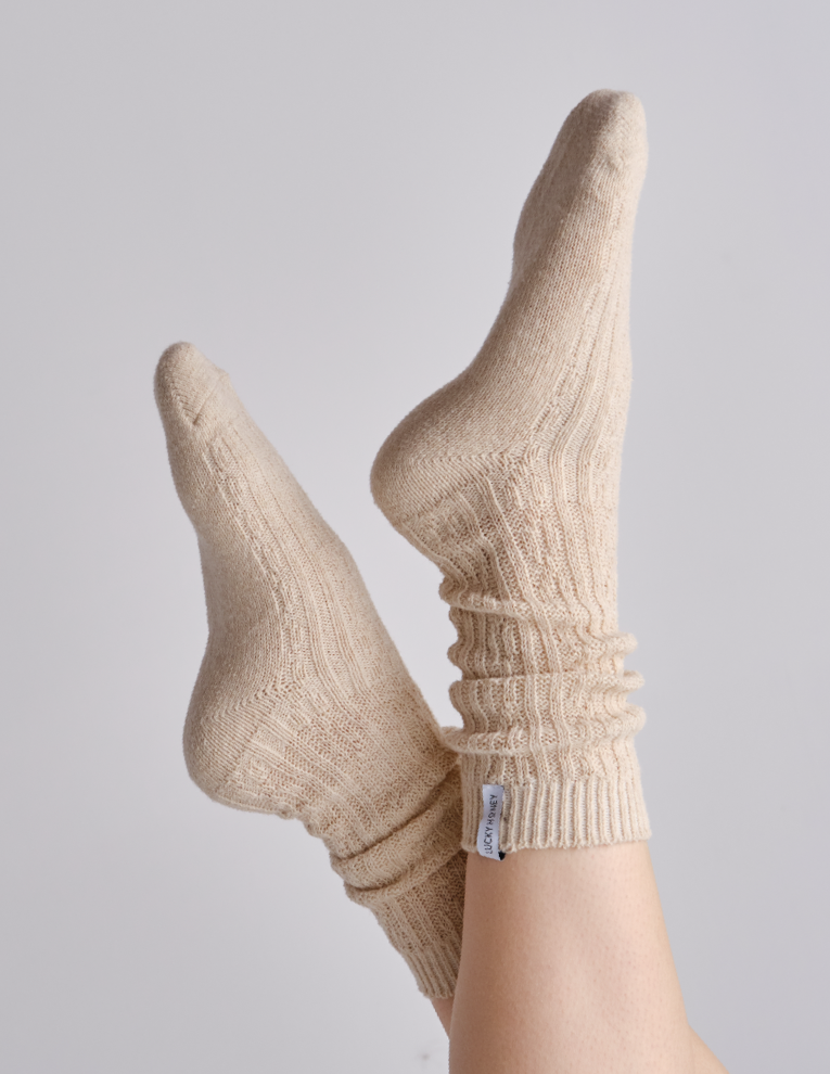Everyday Cable Knit Scrunchie Sock