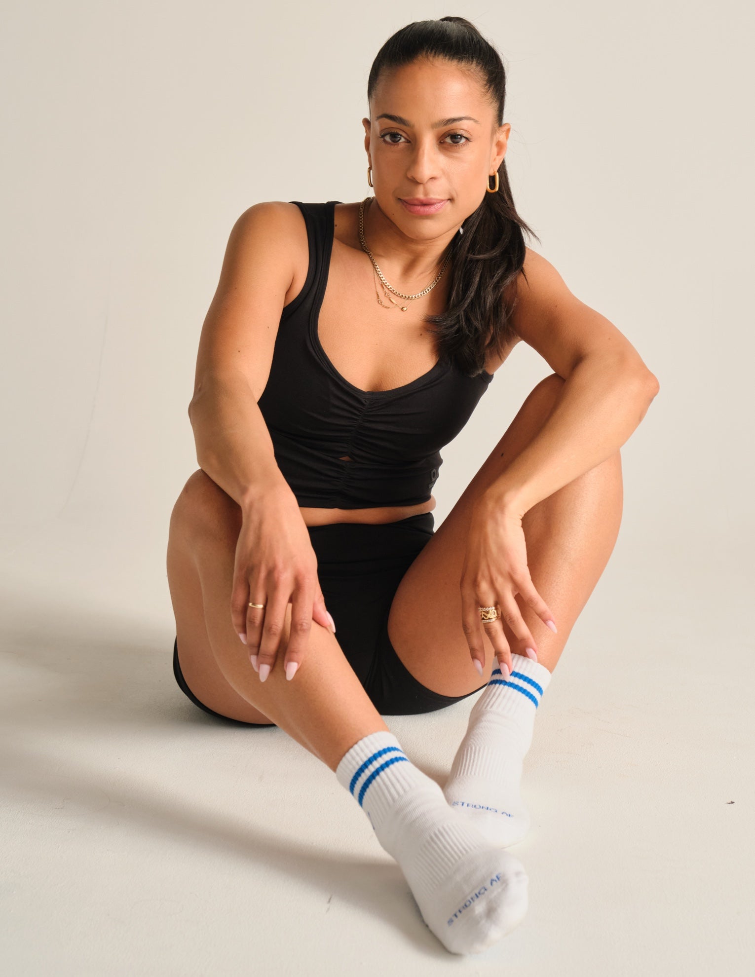 Cropped Crew Strong AF Grip Sock