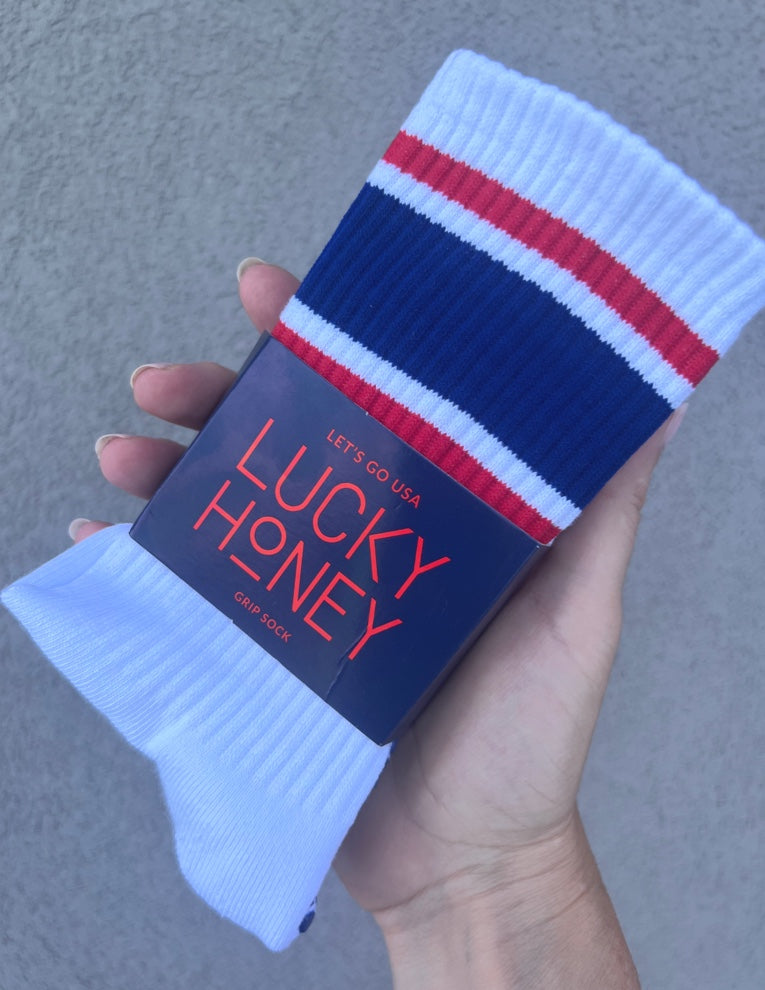 Let's Go USA Grip Socks