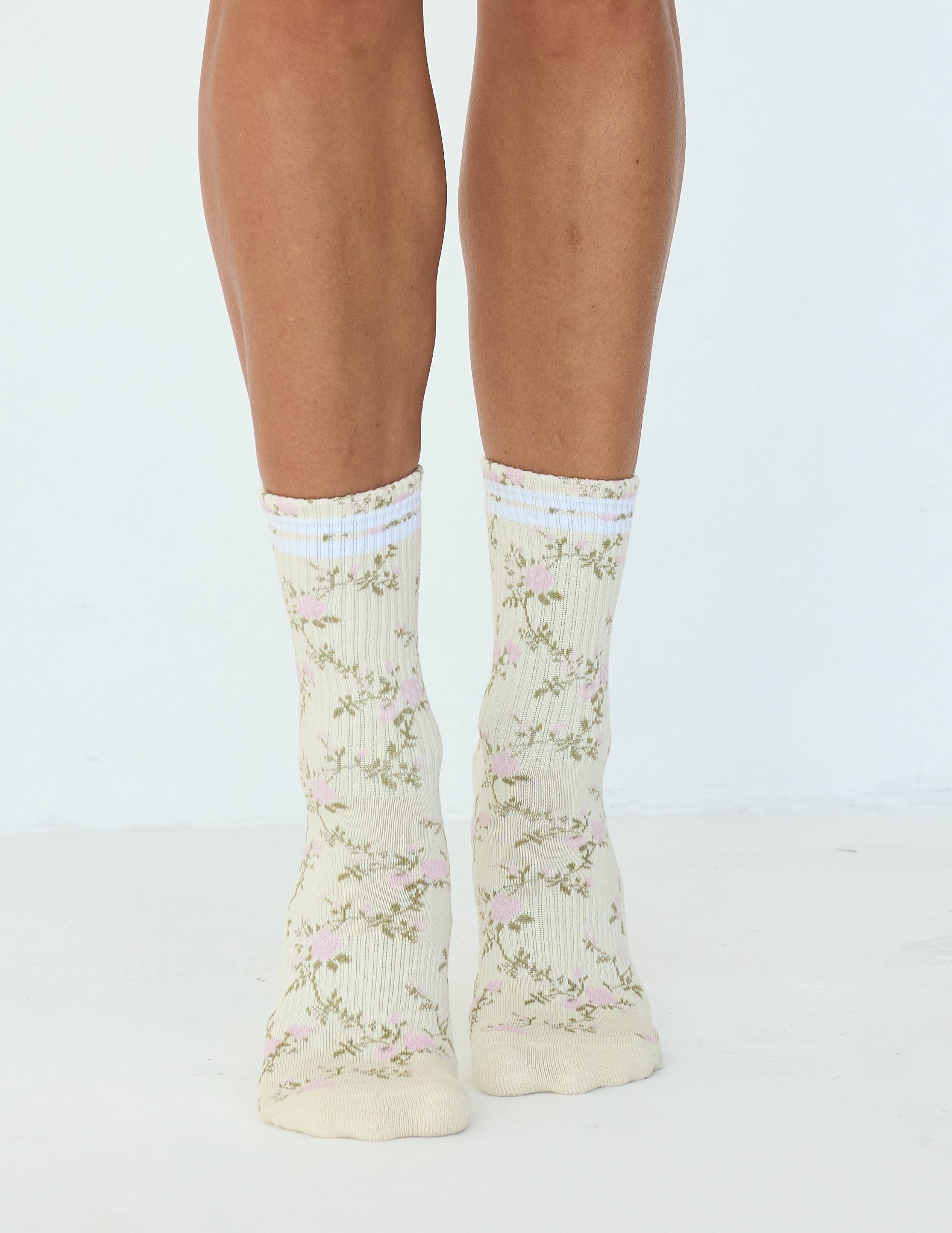 Vintage Rose Grip Sock