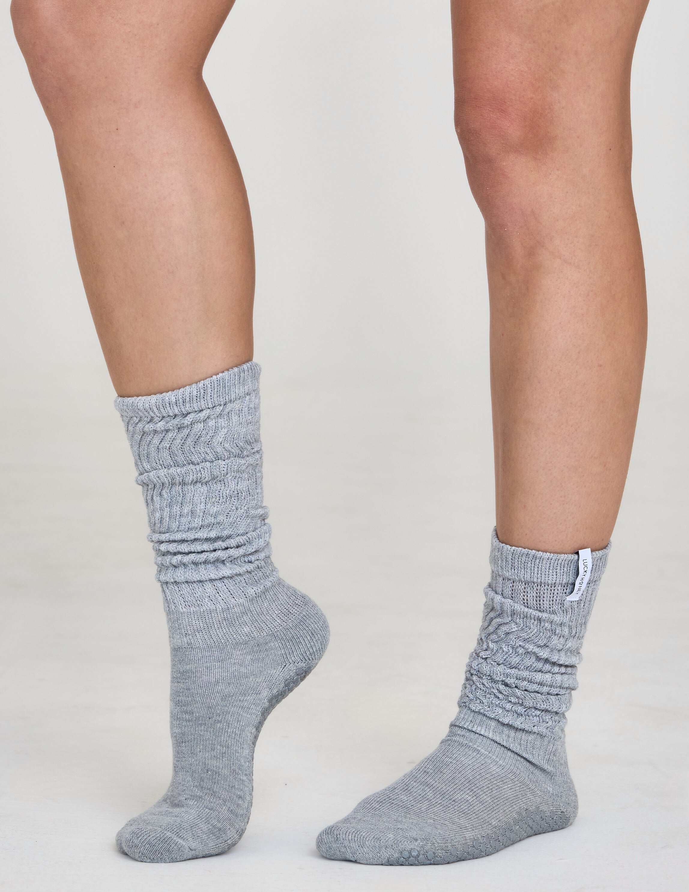 The Scrunchie Grip Sock Grey